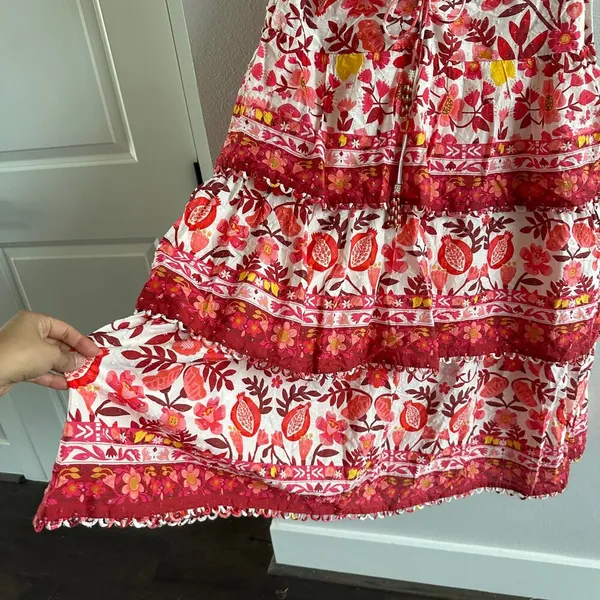 FARM Rio Romantic Orchard Tiered Midi-Dress | Size Small - Image 5