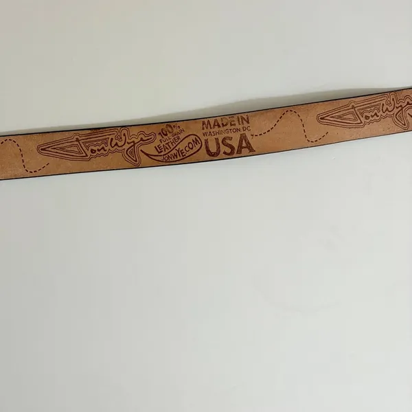 Unisex JON WYE Leather Paisley Belt Western Retro Made in USA Men Women 46.5" - Image 12