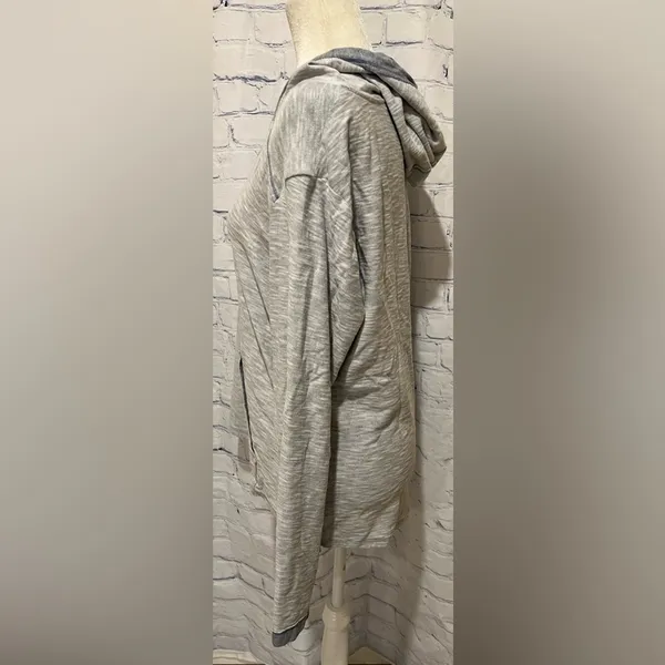 Columbia Women Gray Cotton Pullover kangaroo Pocket Hoodie Sweatshirt Size L - Image 3