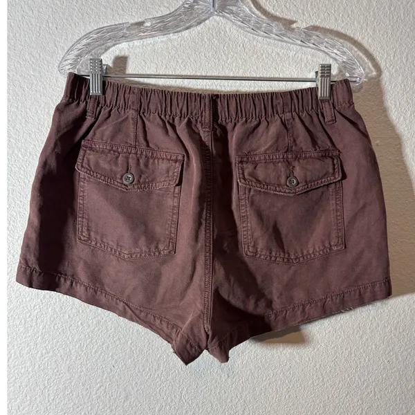 Aerie Women's Size M Brown High-Rise Utility Chino Shorts - Image 2