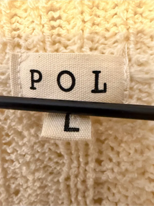 POL Beachy Boho Stripes Pullover Sweater Size Large - Image 3