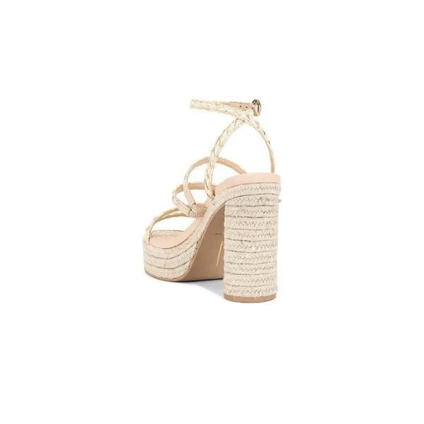 Dolce Vita Catina High Heels in Light Natural 8 with box Womens Platform Raffia - Image 3