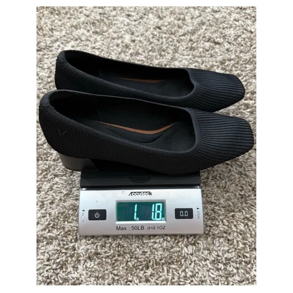 Vivaia Melody 2.0 Square Toe Chunky Heels Deep Ebony Women's 38.5 Knit Ribbed - Image 10