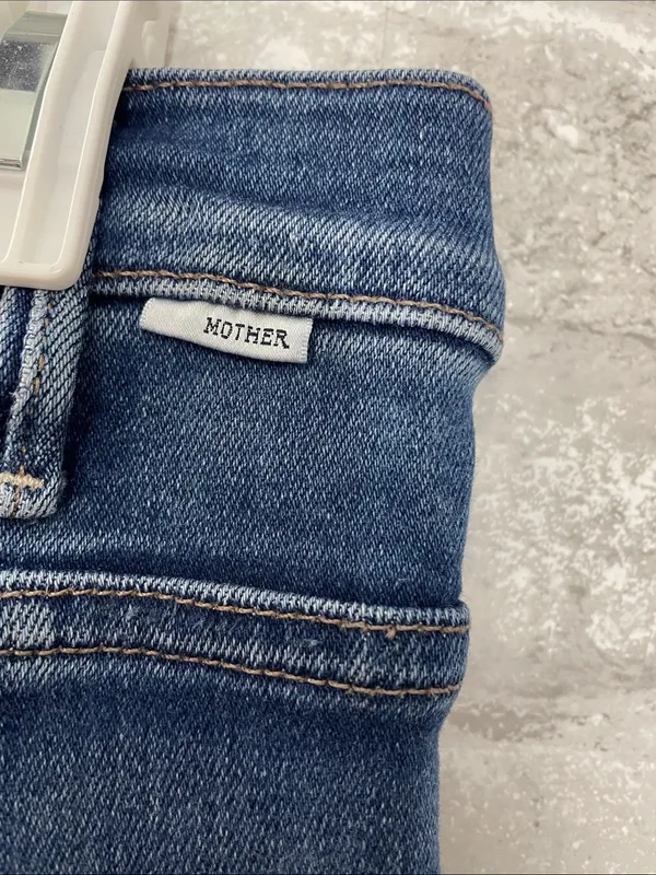 MOTHER Blue The Hustler Ankle Fray Jeans - Image 5