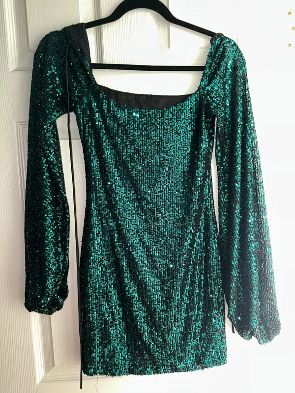 Lucy in the Sky Green Sequin Dress - Image 3