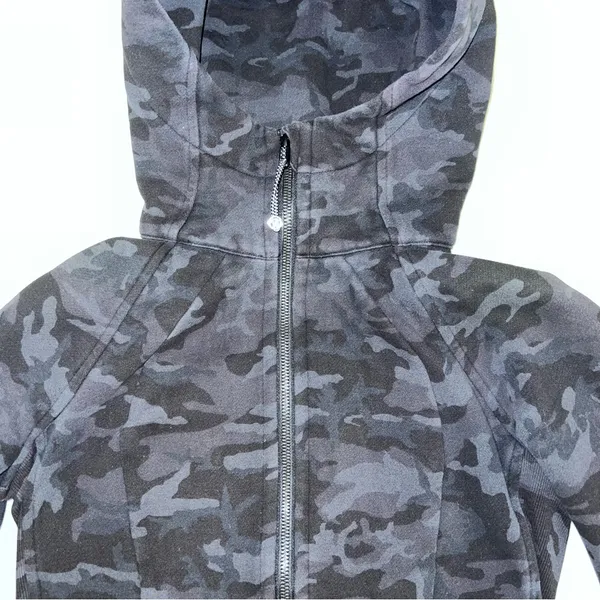 Lululemon Scuba Hoodie *Light Cotton Fleece Heritage 365 Camo Deep Coal Multi - Image 9
