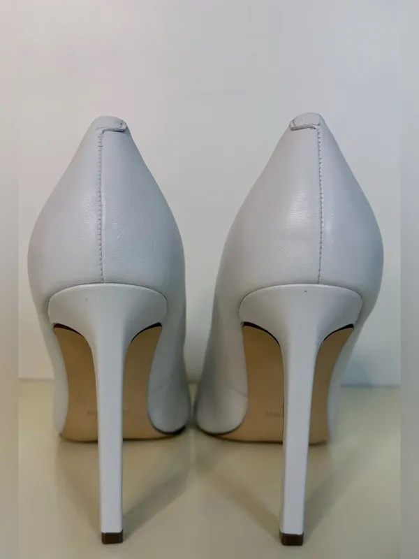 NWT Nine West White Pointed-Toe Leather Pumps - Image 5