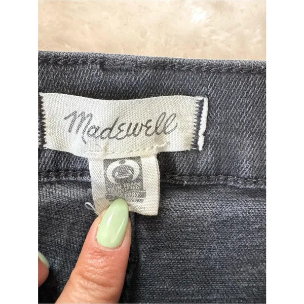 Madewell The Perfect Vintage Wide Leg High-Rise Black Wash Jeans Sz 25 - Image 6