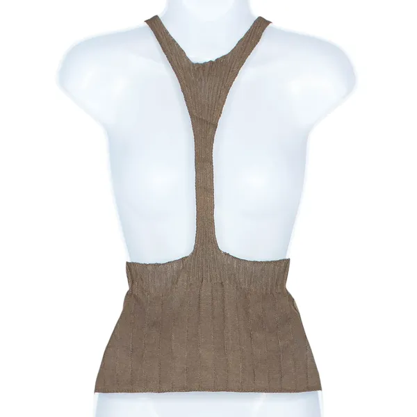 NWT Free People Cropped Tank Top Ribbed Racerback Y2K 90s Minimalist Brown XS - Image 5