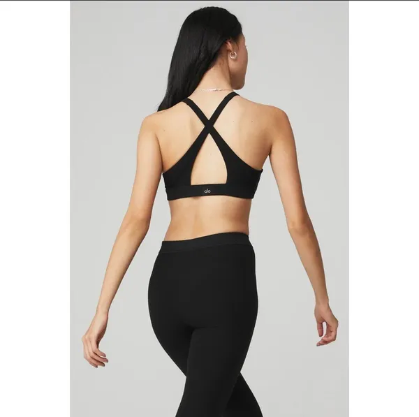 Alo ALOSOFT ICONIC 90'S BRA BLACK Size M NWT - Image 2