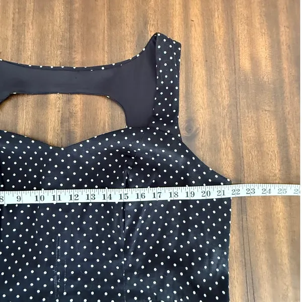 Torrid Black White Polka Dot Sweetheart Cutout Back Fit Flare Midi Dress Size 18 - Image 11