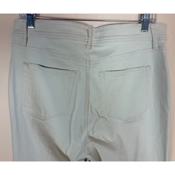 Loft Made and Loved High Rise Wide Leg Jeans Cream Off White 8‎ 29-pants hemmed - Image 7