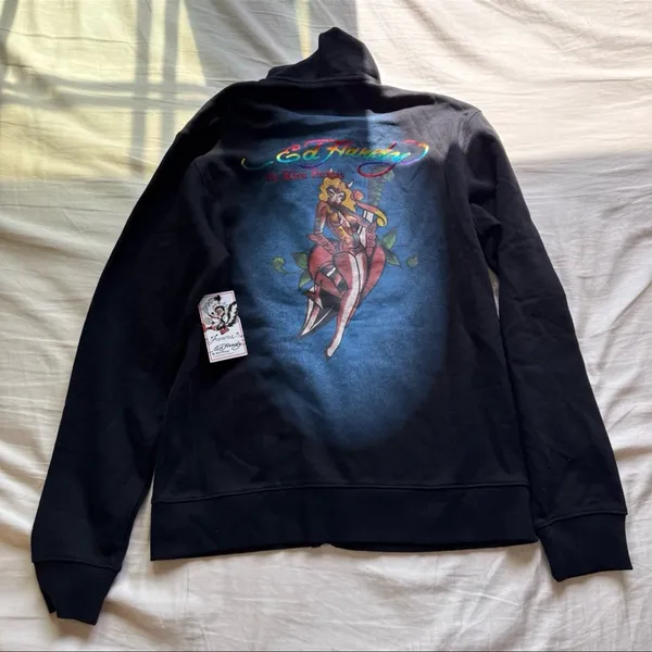 EdHardy - DAGGER GIRL ZIP FRONT HOODIE - Image 5