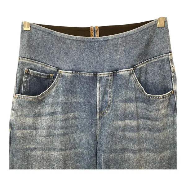 Halara Flex High Waisted Wide Leg Jeans in Medium Blue Wash Size Medium EUC - Image 5