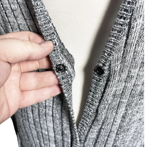 FREE PEOPLE Women’s Boho Slouchy Shadow Striped Button Front Cardigan - Image 5