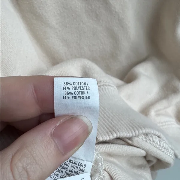 Aerie Cream Cowl Neck Sweatshirt Size XS - Image 6