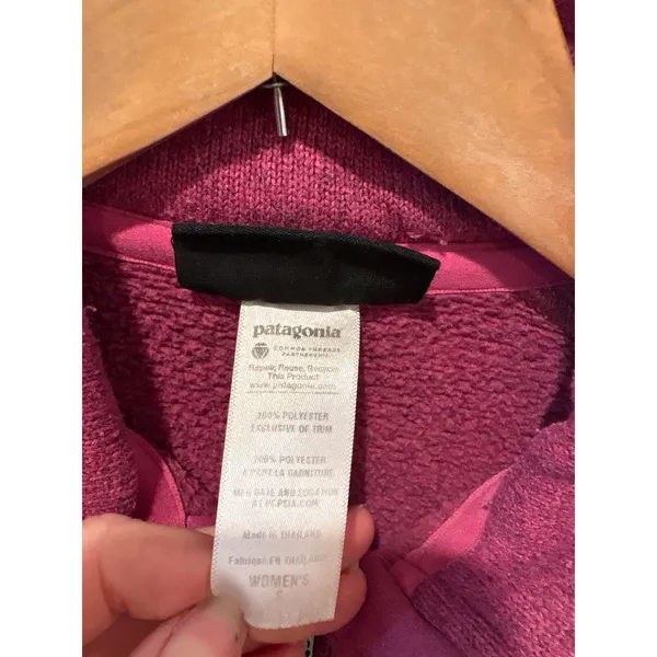 Patagonia Better Sweater Fleece Jacket Magenta Women's Size S Quarter‎ Zip - Image 3