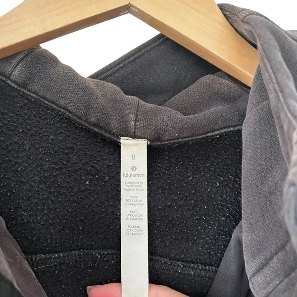 Lululemon Black Full Zip Hoodie Sz 8 - Image 5