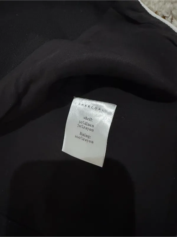 Charcoal Clothing — Black w/ white trim button down - Image 4