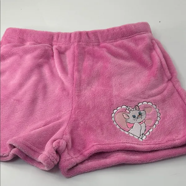 Disney Pink Fleece Shorts with Cat Design - Image 11