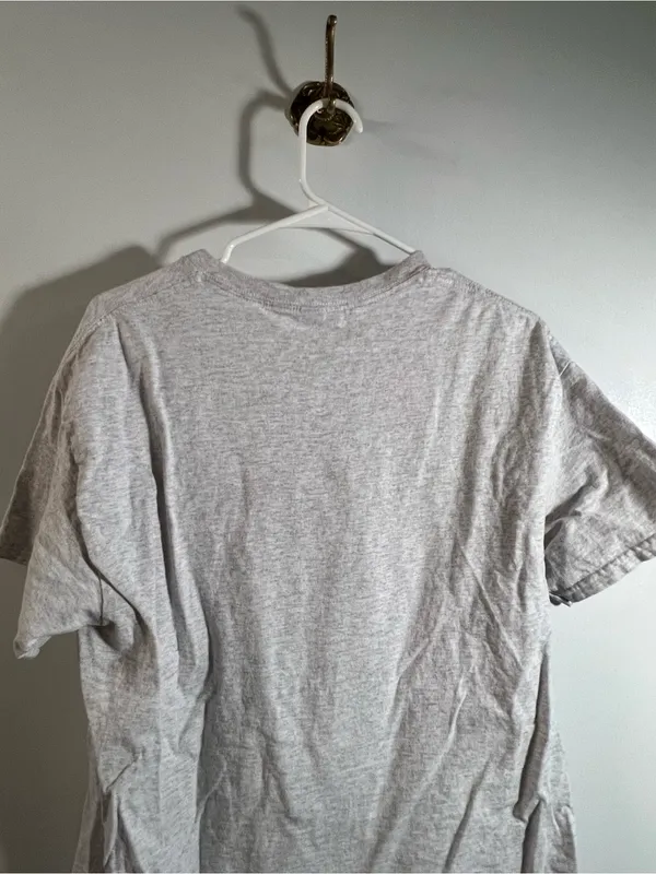 Gildan Ultra Cotton Unisex Size Large T-Shirt Gray Light Pink WWJD He Would Love - Image 6