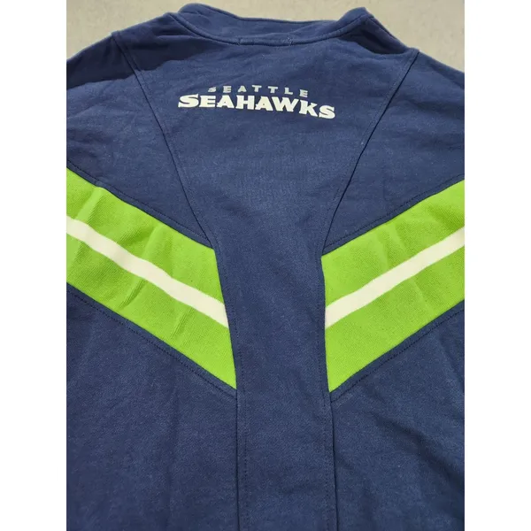 Women WEAR Erin Andrews Seattle Seahawks Yarn Dye Stripe Full-Zip Jacket Plus 3X - Image 15