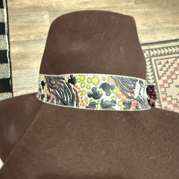 DISNEY PARKS Adult Animal Kingdom Wide Brim Safari Hat Brown leopard - Image 7
