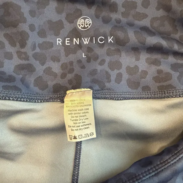 Renwick Women’s Leggings Sz LG Blue Cheetah‎ Print Yoga Pilates Running Gym Bike - Image 6