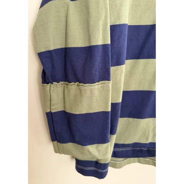 Free People We The Free Peyton Rugby Tee Blue/Green Stripe Women's Size Small‎ - Image 8