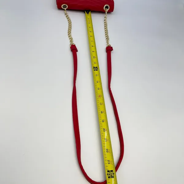 Steve‎ Madden Crossbody Bag Quilted Faux Leather Gold Chain Strap Going Out Chic - Image 15