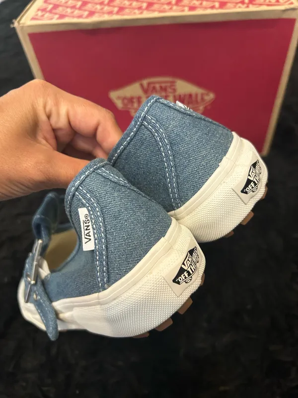 VANS Mary Jane style 93 denim blue star buckle shoes sneakers women’s 9 new - Image 4