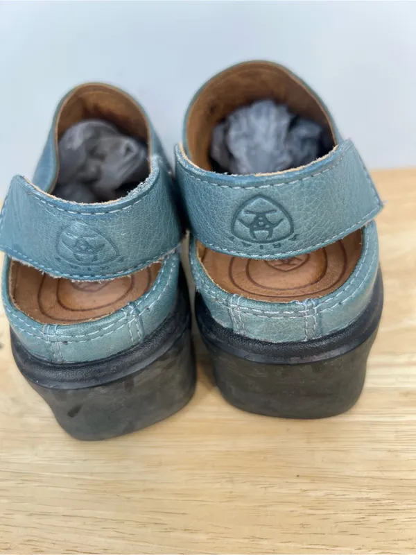 Ariat Teal Slip-On Leather Clogs mules - Image 5