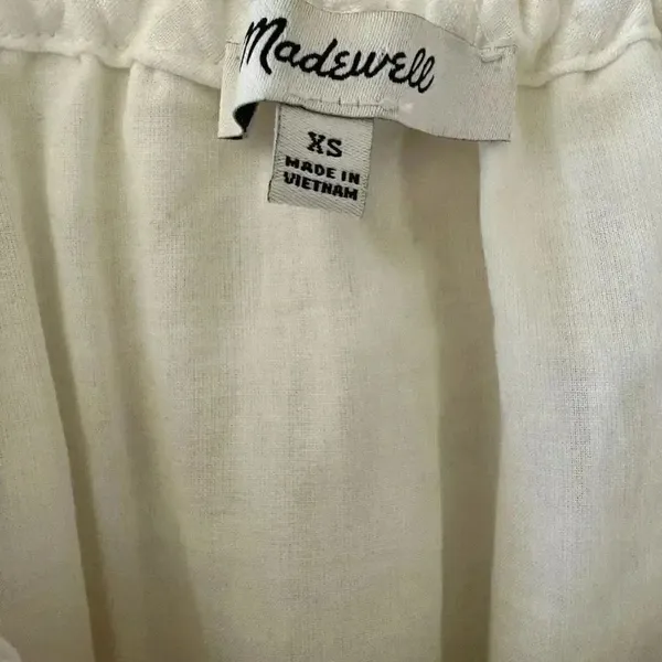 Madewell Women's Sophia Midi Dress in Seersucker Check size XS #1830 - Image 9