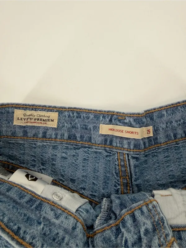 Levi's high loose mom casual cotton denim shorts - Image 5