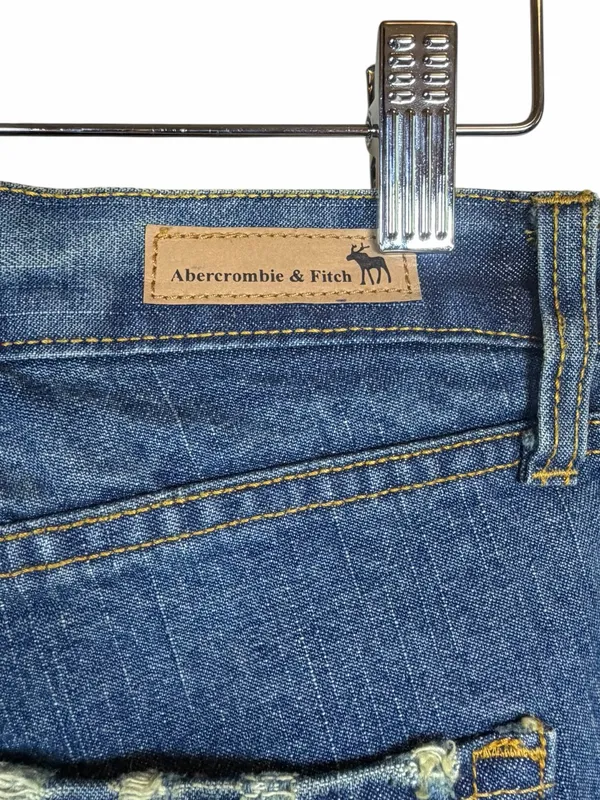 Abercrombie & Fitch Y2K Distressed Bootcut Madison Jeans Blue Denim Grunge Sz 6 - Image 8