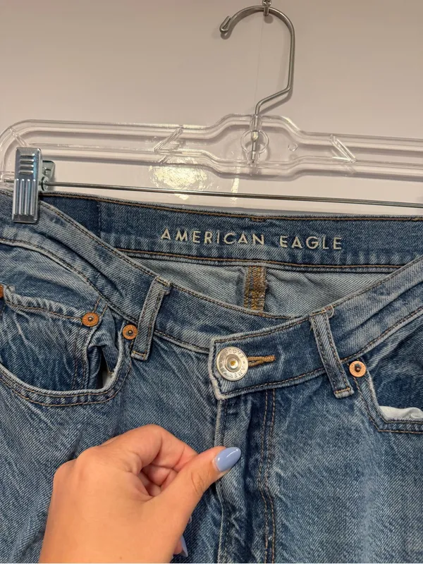 American Eagle Outfitters V-waist baggy jean - Light Blue - Image 2