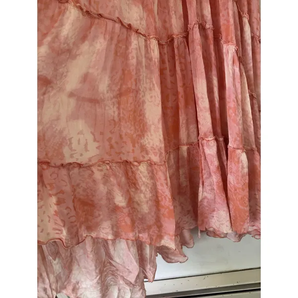 Anthropologie Asymmetric Hanky Tunic Tiered Chiffon Dress Size Small - Image 6