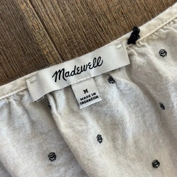 madewell cotton-linen lorelei clip polka dot mini dress - Image 5