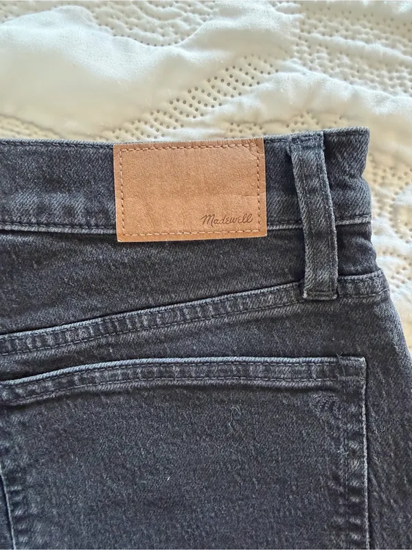Madewell Perfect Vintage‎ Wide-Leg Jeans Black High Rise 28 - Image 3