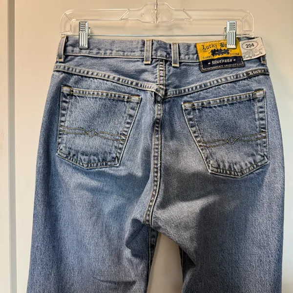 Vintage Y2K Lucky Brand‎ Women's 204 Longline Bootleg Bootcut Jean Light Wash 29 - Image 4