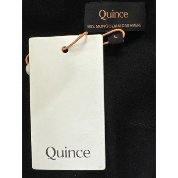 Quince Black 100% Mongolian Cashmere Shawl Cardigan Women Large NWT Luxury Knit - Image 11