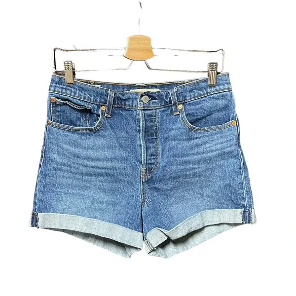 Levi's Wedgie Fit High Rise Denim Shorts‎ Size 30 - Image 3