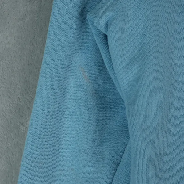 Adidas Hoodie Womens Medium Originals Trefoil Sweatshirt Retro Blue‎ White - Image 5