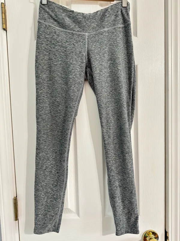 New Balance NBDry Gray Space Dye High Rise Athletic Leggings Women’s Medium M - Image 2
