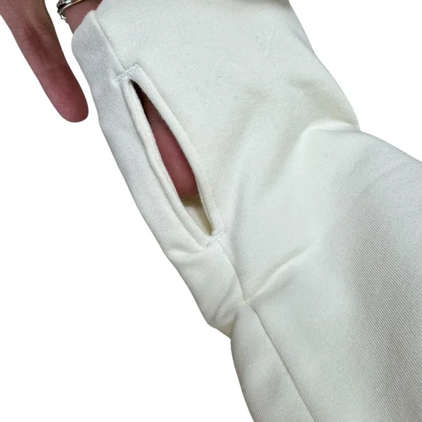 Nike Vtg Y2K Womens Ivory Full Zip Hoodie Jacket Athletic Fit Dry Technology XXL - Image 5