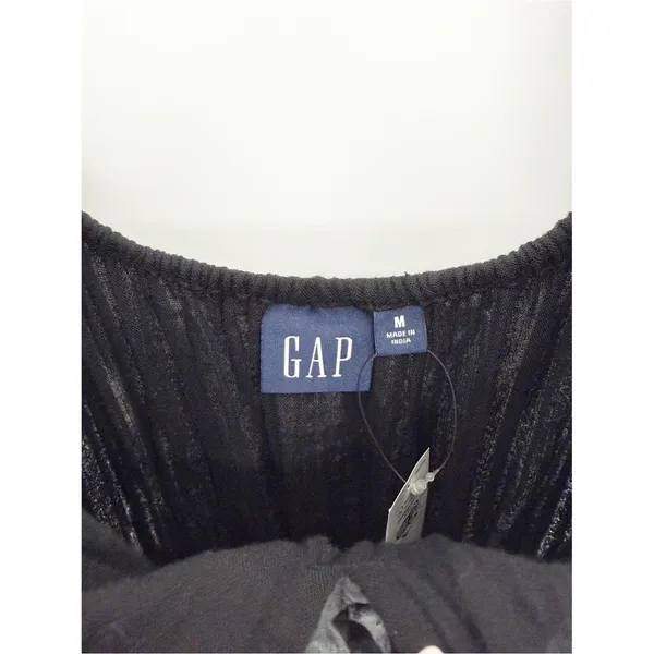 NWT GAP Crinkle Gauze Tiered Midi Dress Women's‎ M Black Cottagecore - Image 5