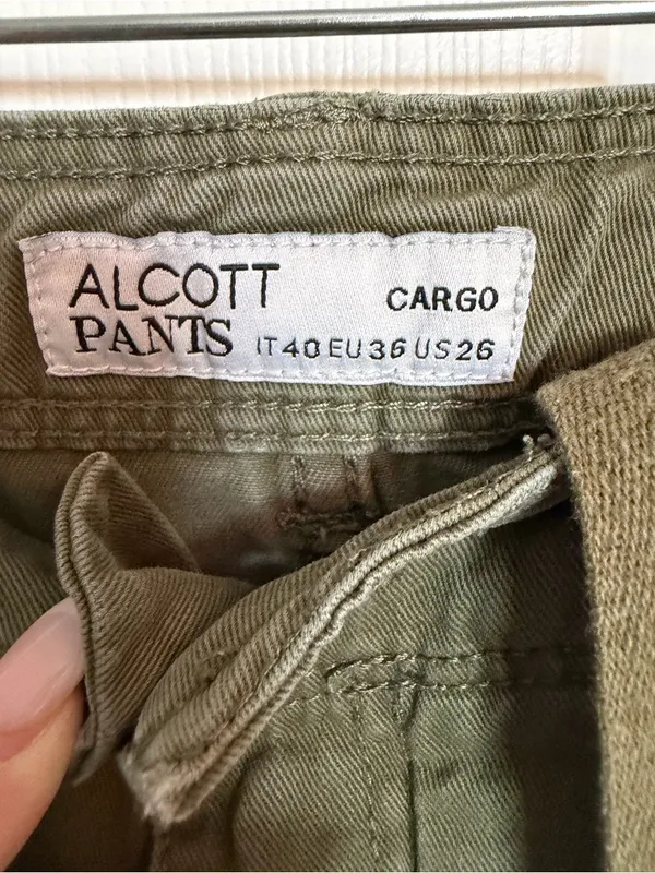 Alcott Pants Olive Multi Utility Cargo Women’s Trouser - US 26 - Image 4