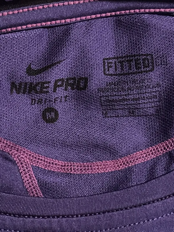 Womens medium Nike Pro Dri Fit Fitted Royal Purple Short Sleeve Shirt - Image 8