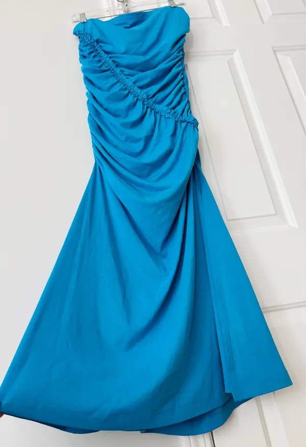 AntiSocialSocialClub Anthropologie Celandine The Gabbie Strapless Ruched Tube Dress, Size MP - Image 7
