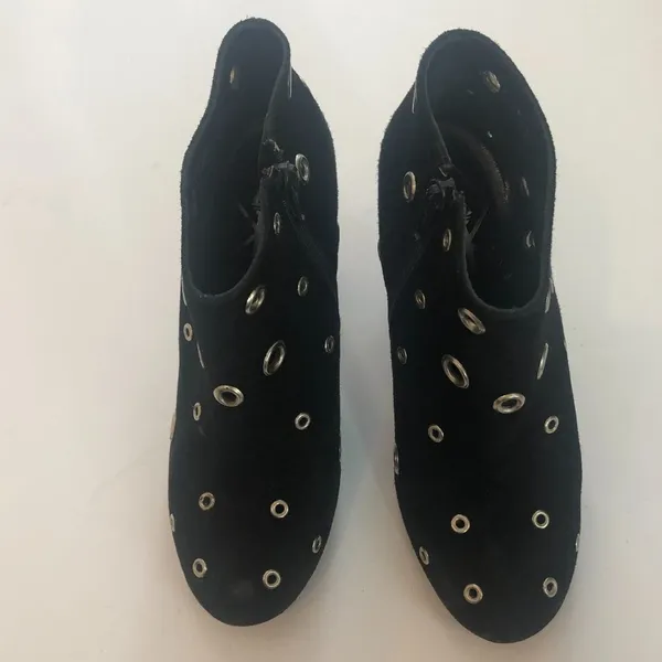 Opening Ceremony Grommet Heel Ankle Boots Black Suede EU 36 - Image 3